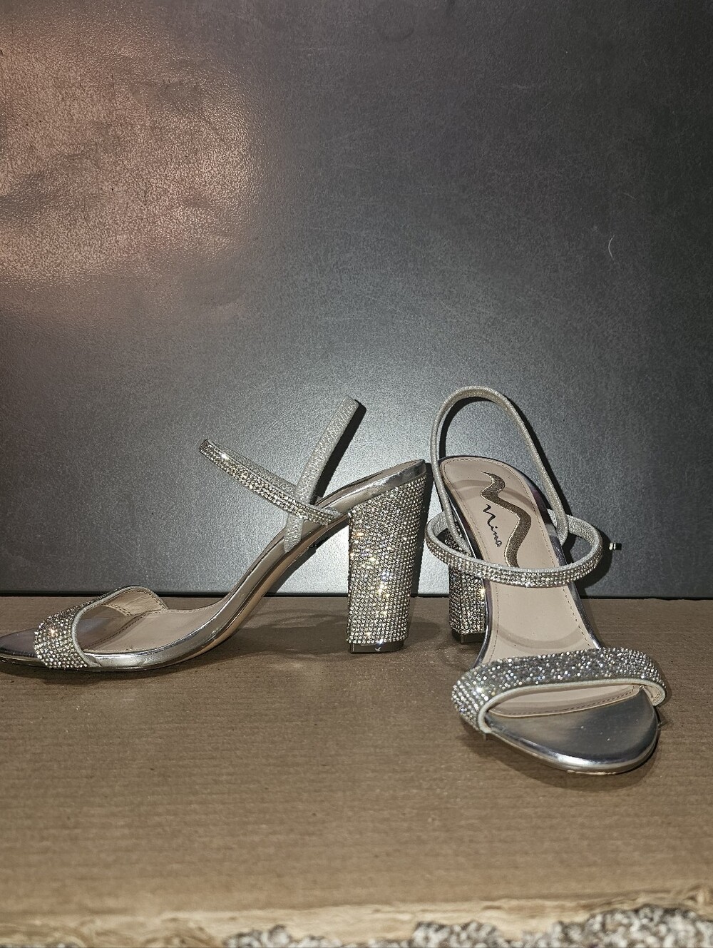 Nina Strappy Rhinestone Heels
